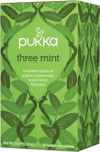 PUKKA THREE MINT ORGANIC HERBAL TEA BAGS x 20